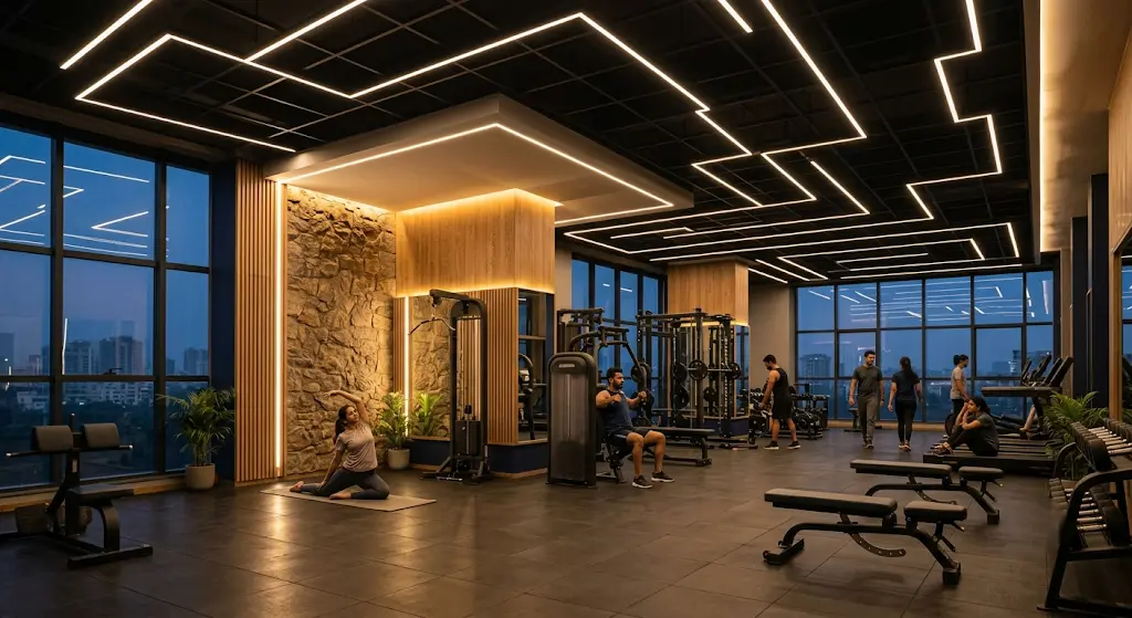 Gym lighting design examples