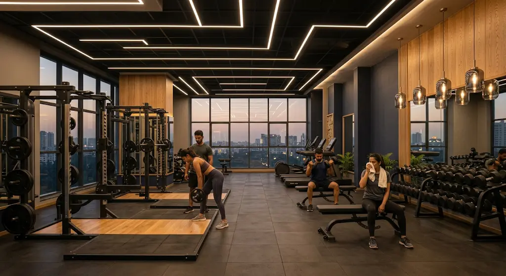 Luxury strength training area
